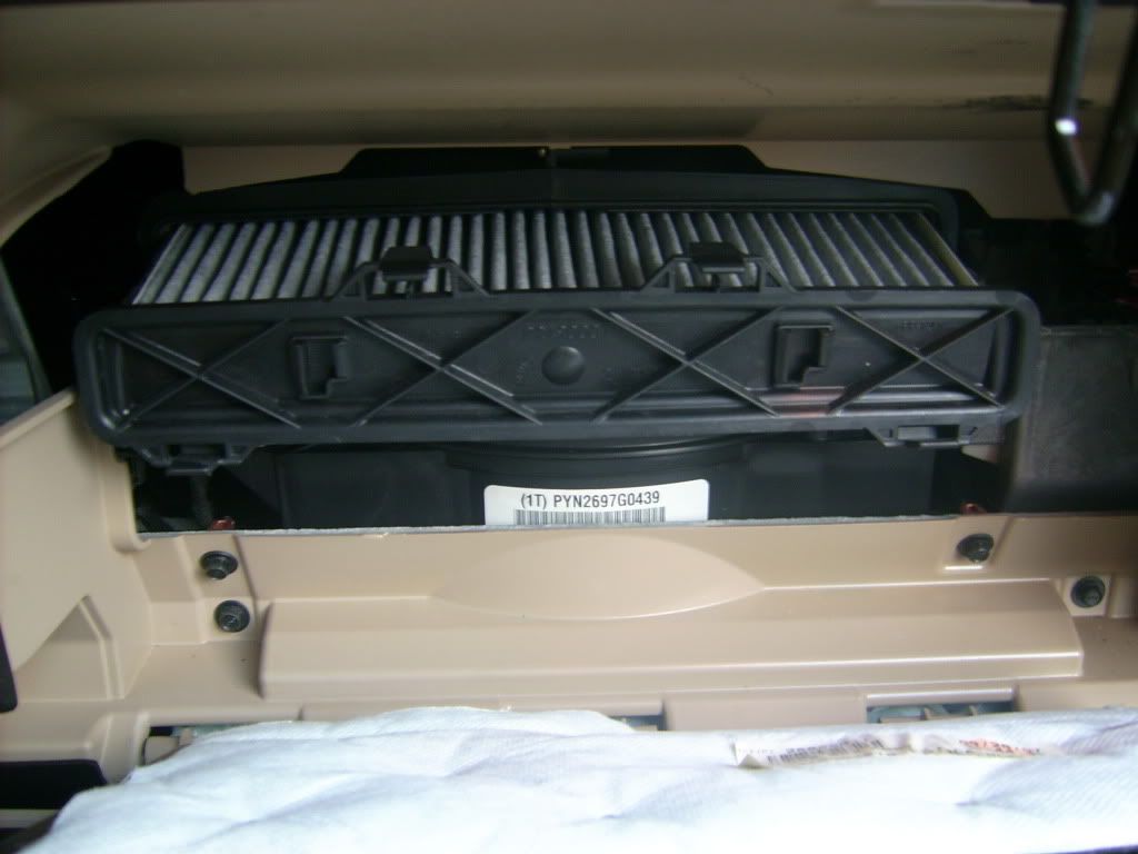 Cabin Air Filter Installed in 2008 Enclave with Tray/Screen